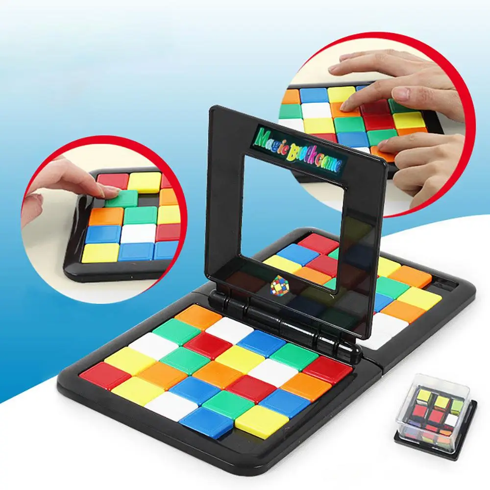 Bambini Color Battle Square Race Game Genitore-Figlio Square Desktop Puzzle Apprendimento Giocattoli Educativi Anti Stress Ragazzi Ragazze Regali