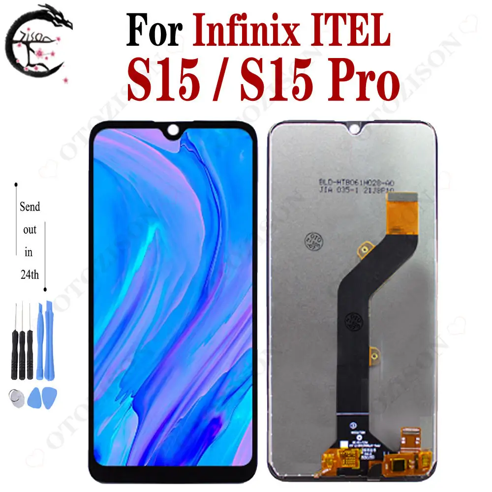 Lcd Con Cornice Per Itel S15 Display S15 Pro Screen Touch Panel Digitizer Sensor Assembly Sostituzione S15 S15Pro Parti Del Display