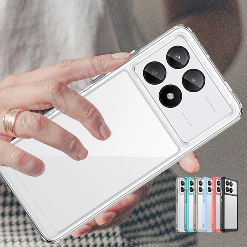 Per Cover Poco X6 Pro 5G Custodia Xiaomi Poco X6 Pro 5G Capas Paraurti Armatura Antiurto Colore Trasparente Trasparente Trasparente Fundas Poco X6 Pro