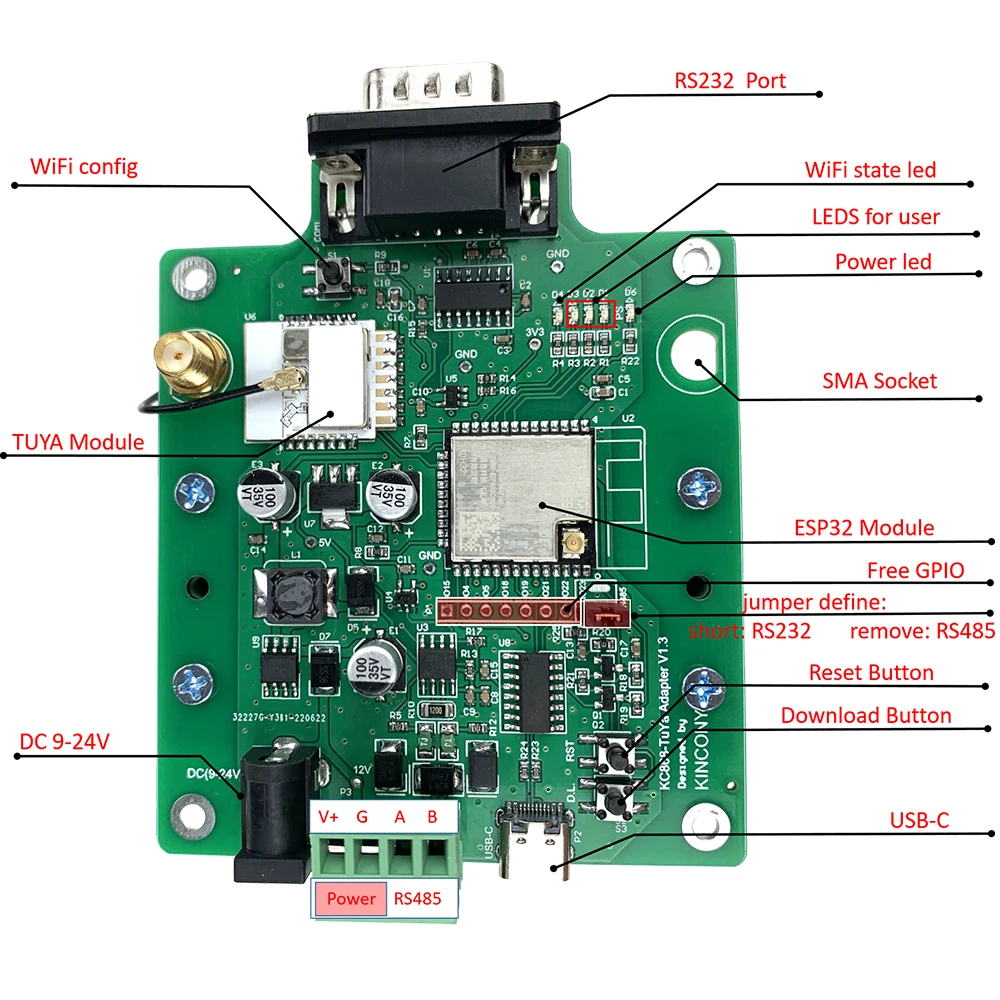 Kincony Esp32 Tuya Iot Adapter Devices Si Integrano Alla Piattaforma Tuya Iot Per Google Home Alexa Echo Speaker Controllo Vocale/App