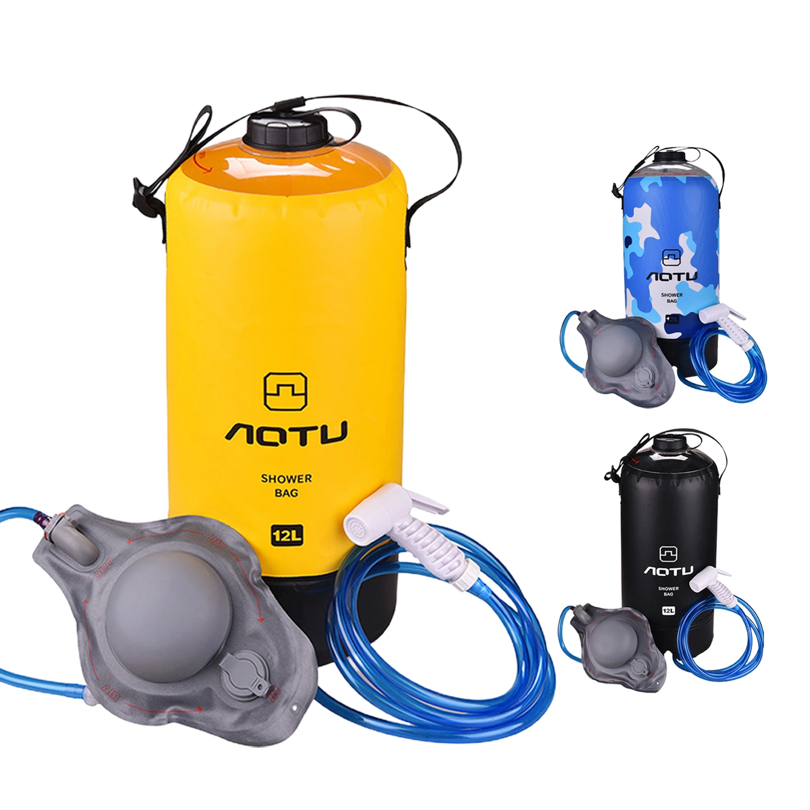 12L Outdoor Camping Shower Water Bag Riscaldamento Solare Doccia Portatile Campeggio Escursionismo Arrampicata Attrezzatura Da Bagno Ducha Portatil Ca