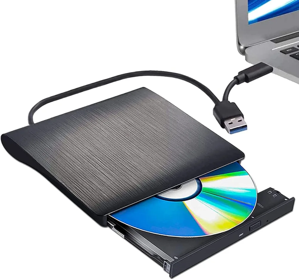 Usb 3.0 Slim External Dvd Rw Cd Writer Drive Burner Reader Player Unità Ottiche Per Laptop Pc Dvd Burner Dvd Portatil