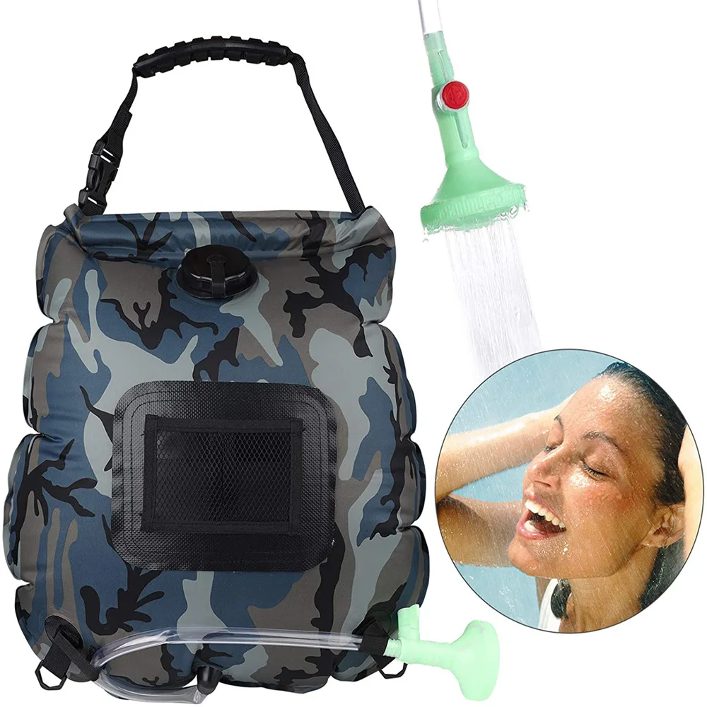 20L Outdoor Camping Shower Water Bag Campeggio Escursionismo Riscaldamento Solare Doccia Portatile Arrampicata Attrezzatura Da Bagno Ducha Portatil Ca