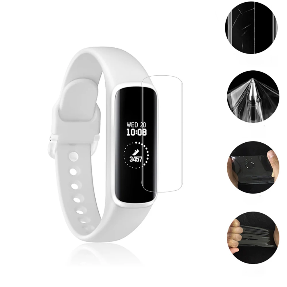 3 Pz/Lotto Pellicola Pet Per Samsung Gear Fit-R350 Protezione Schermo Intero Per Samsung Gear Fit 2 /Fit 2 Pro Trasparente Antigraffio Morbido