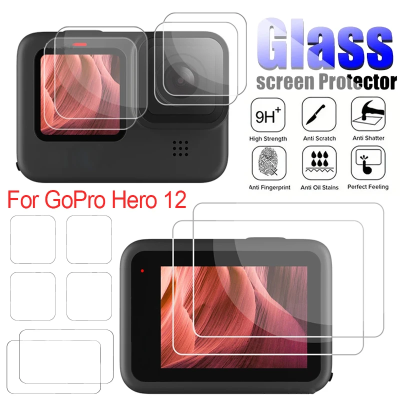 Vetro Temperato Ultra Trasparente Per Gopro Hero12 Pellicola Proteggi Schermo Nera Antigraffio Per Accessori Per Fotocamere Gopro Hero 12
