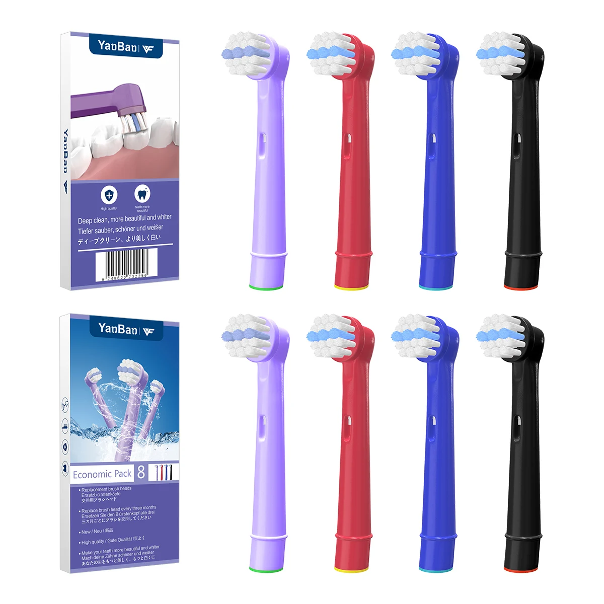 Testine Di Ricambio Per Spazzolino Da Denti Per Oral B,Vitality Dual Clean ,Trizone ,Advance Power 7000/Pro 500/1000/3000/8000/ 9000 Pro Health