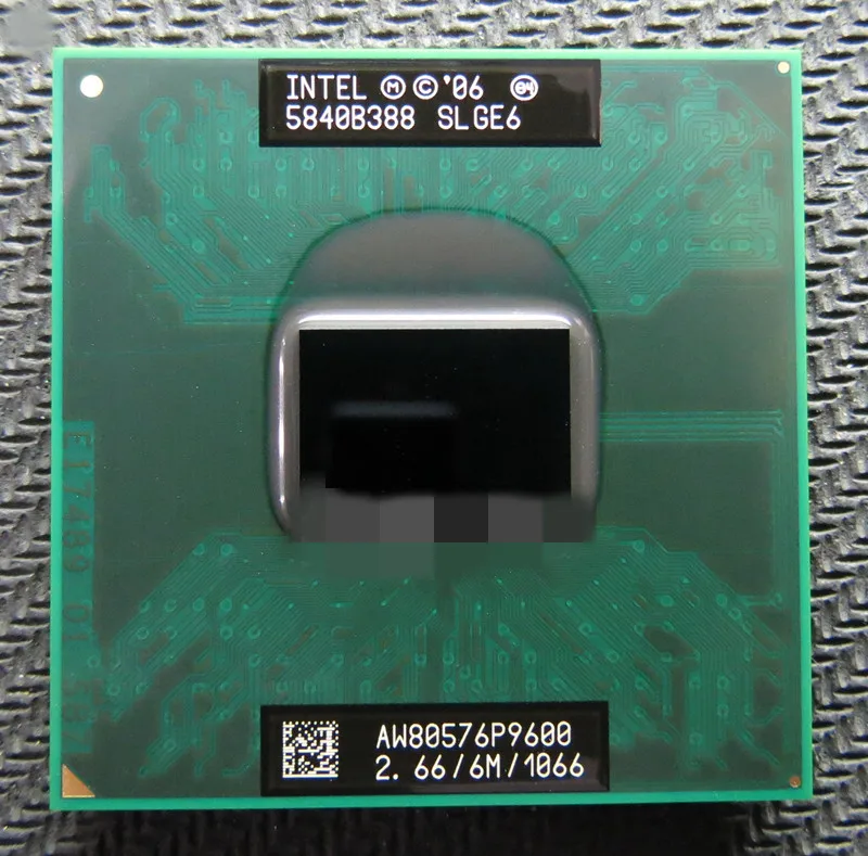 Processore Cpu Intel Core 2 Duo Mobile P9600 Slge6 2.6 Ghz Dual-Core Dual-Thread 6M 25W Pga478