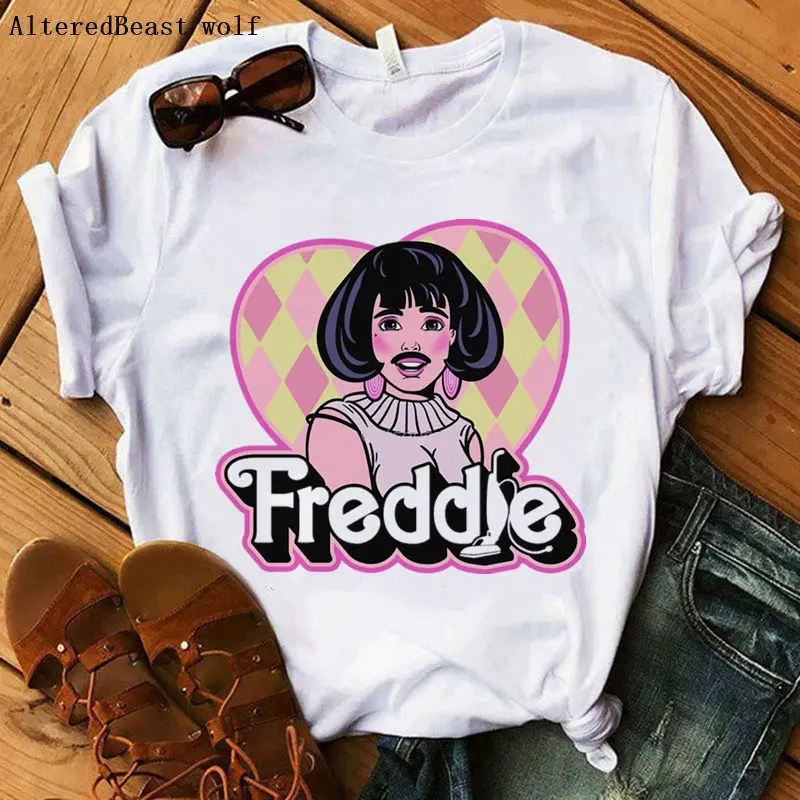Maglietta Freddie Mercury Maglietta Regina Stile Divertente Top Donna Stampa Casual Camicia Freddie Mercury Abbigliamento Femminile Harajuku