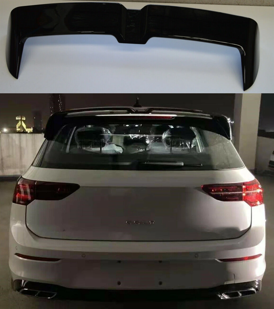 Alettone Vw Golf 8 Golf Viii 3 Porte 5 Porte Nero Lucido Spoiler