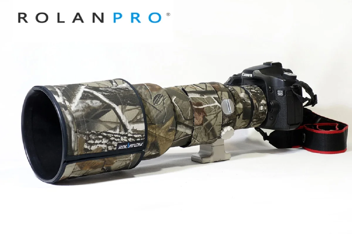 Copriobiettivo Per Fotocamera Rolanpro Per Canon Ef 300Mm F/2.8 L Usm Nylon Camouflage Lens Abbigliamento Parapioggia Custodia Per Pistole
