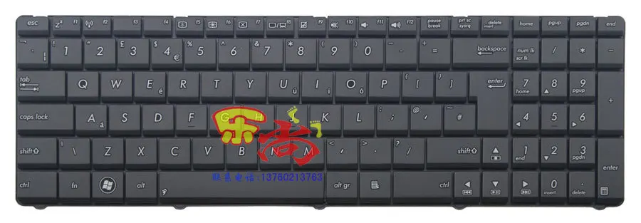 New Replacement For Asus N50 P52 P53 K53 N52 N53 N73 Uk English Keyboard Black