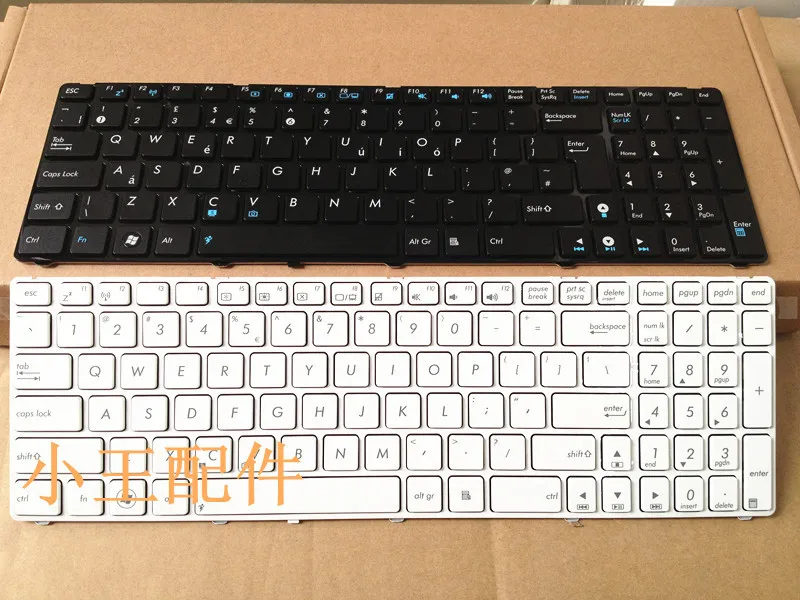 For Asus X54H X53S K73 X73 N73 K53 K52 Laptop Keyboard White And Black