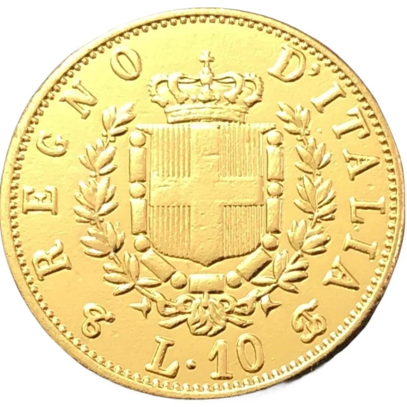 1863 Itlay 10 Lire Oro Copia Coin
