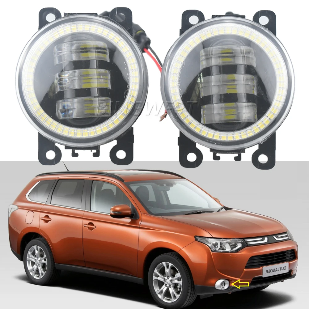 Per Mitsubishi Outlander Iii 3 Gg_W - Gf_W - Zj 2013 2014 2015-2018 Led Angel Eye Drl 12V Fendinebbia Lampada Luce Di Marcia Diurna