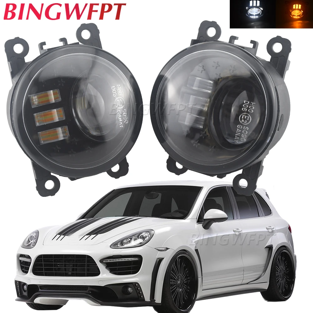 2 X Paraurti Anteriore Per Auto Gruppo Fendinebbia Per Porsche Cayenne 92A 958 2010-2015 Per Jaguar Led Fendinebbia Daytime Running Lamp Drl