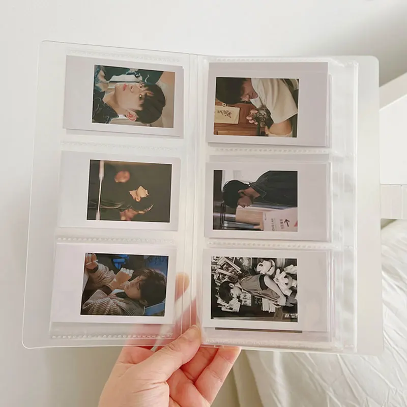 80 Pocket Mini Album Fotografico Trasparente Polaroid Album Photo Card Holder Mini Album Storage Collect Book Card Train Ticket Album