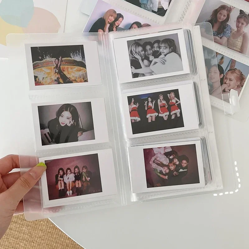 Mini Album Fotografico Trasparente Album Polaroid Photo Card Train Ticket Card Collection Book Jewelry Card Album Porta Carte Fotografiche