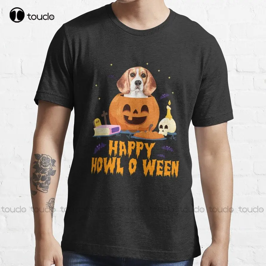 Cute Halloween Beagle Dog Pumpkin Costumes Regalo Del Ringraziamento Essential T-Shirt Cat Shirts For Women Crea Il Tuo Design Xs-5Xl Nuovo