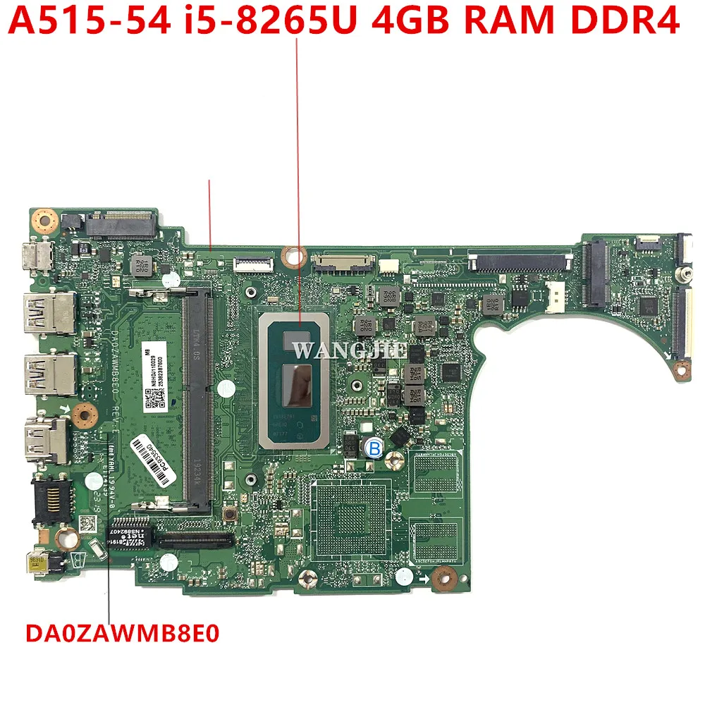 Muslimfor Acer Aspire 5 A515-54 Srejq I5-8265U 4Gb Ram Ddr4 Scheda Madre Del Computer Portatile Zaw Muslimah Notebook Mainboard