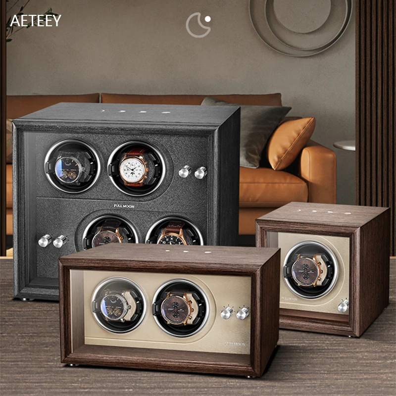 Avvolgitore Per Orologi In Legno Per Rolex Designer Watch Storage Organizer Cabinet Watch Winder Box Anti-Magnetico A Bassa Decibel Operazione Sicura