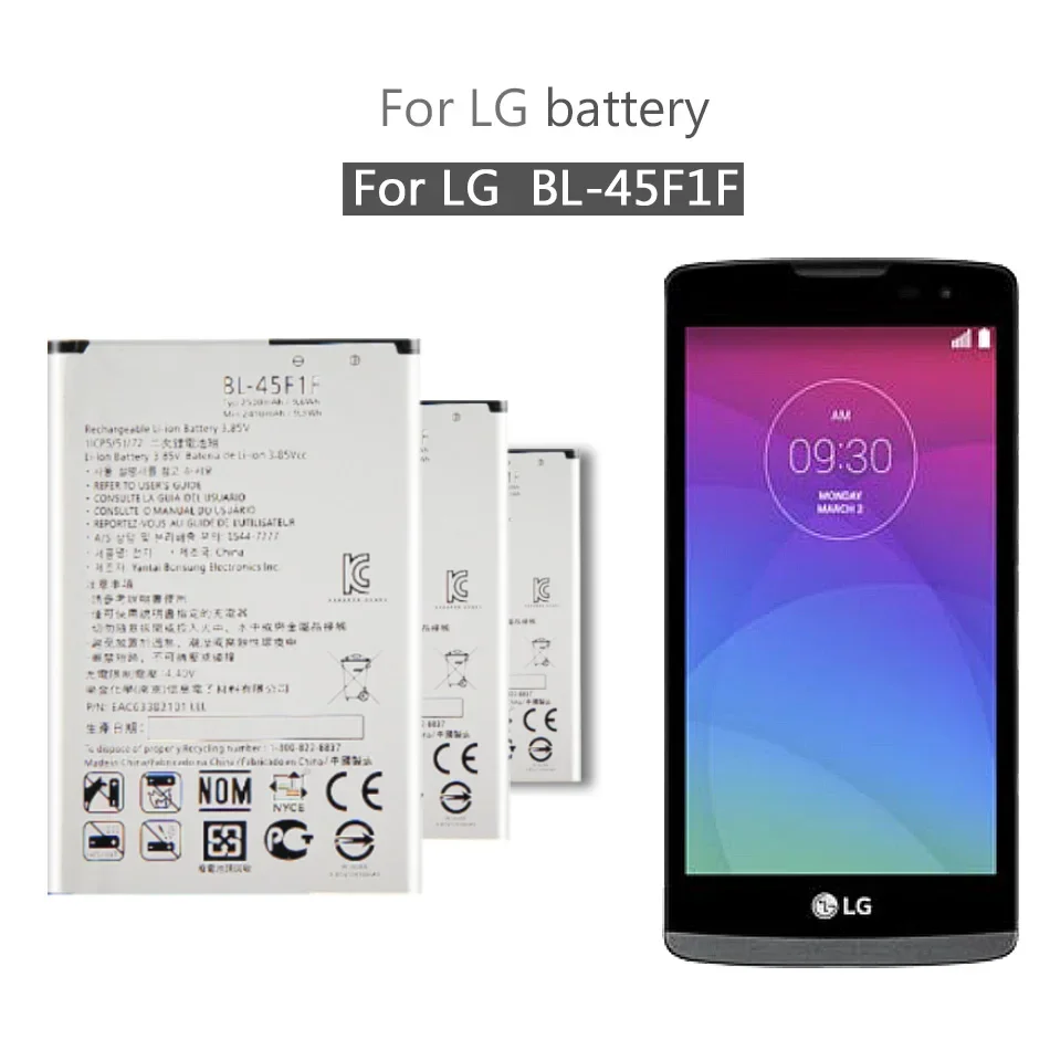 Bl-45F1F Batteria Per Lg K8 K4 K3 Aristo Ms210 2410Mah X230K M160 X240K Lv3 (Versione 2017 K8)