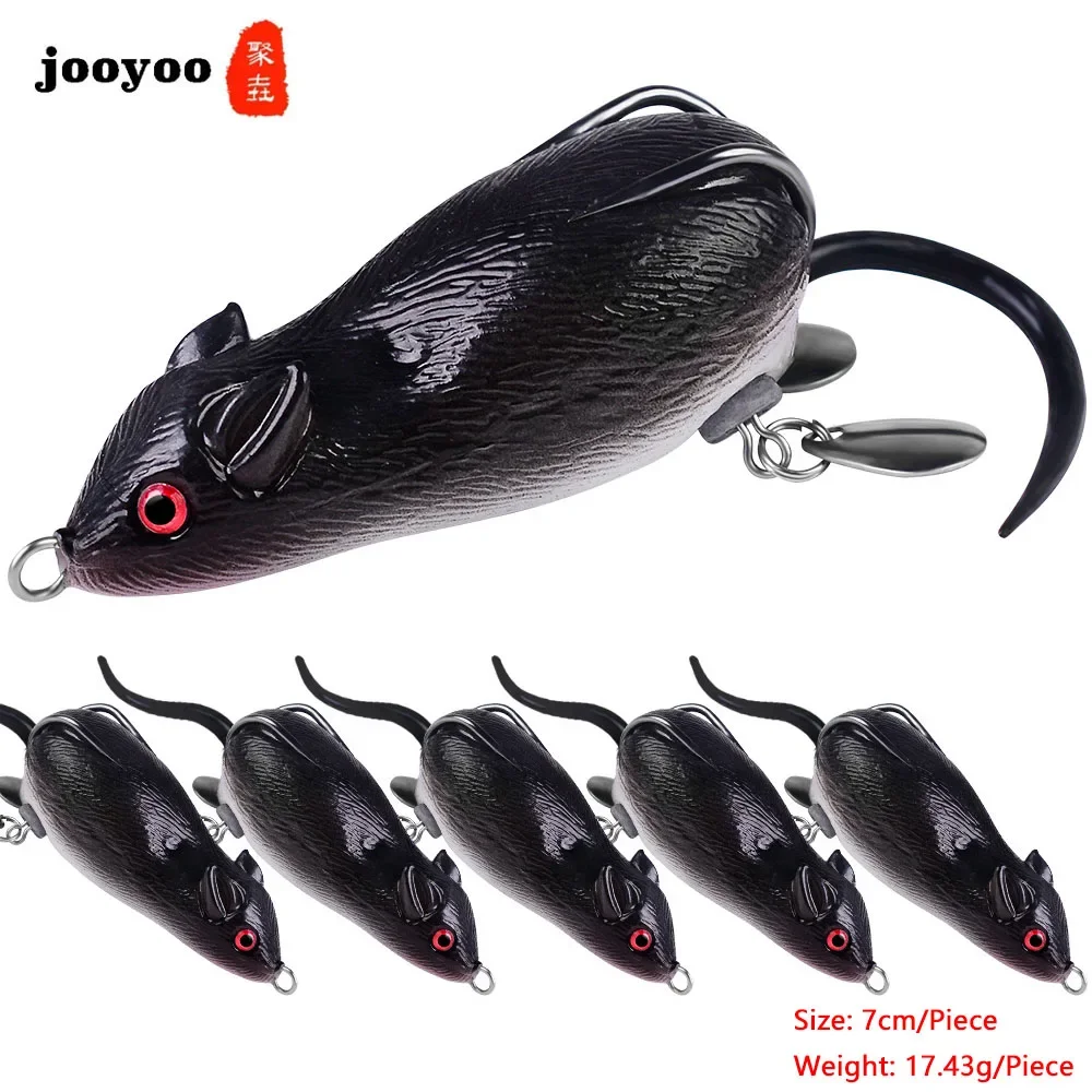 7Cm Floating Water Lure Bait Thunder Frog Fishing Lures 17.5G Black Fish All Eat Fish Soft Bait Mini Fish Float Bionic