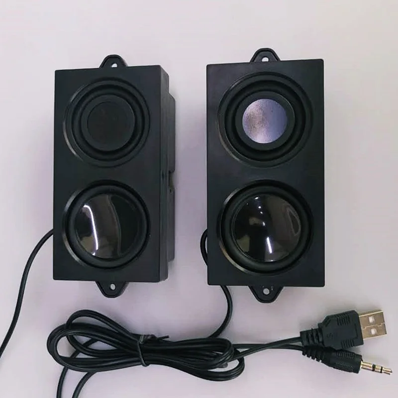 Altoparlante Per Computer Adesivo Doppio Altoparlante Tv Subwoofer Multi-Carbone Impatto Piccolo Monitor Desktop Collegato Audio
