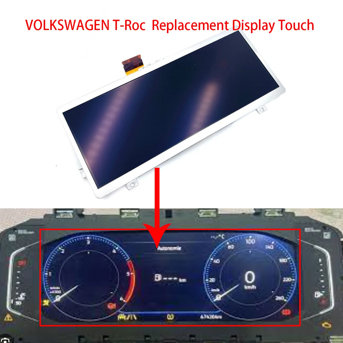 Strumento Per Auto Display Lcd Riparazione Cockpit Virtuale 10.3 Pollici La103Dv1-Sl01 17 A920790 Per Vw Cluster Display Volkswagen T-Roc