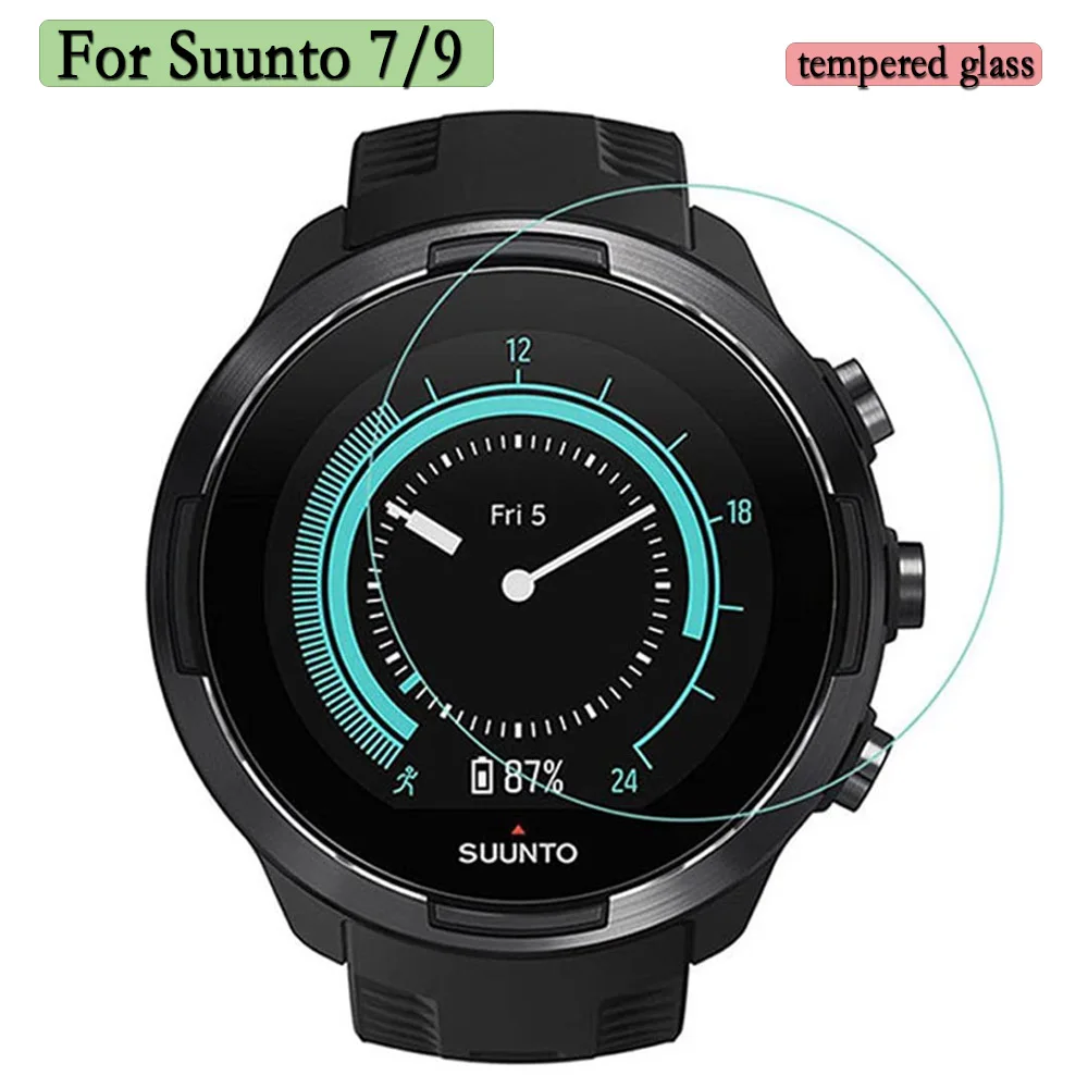 2 Pezzi Per Suunto 9 /Suunto 7 Pellicola Protettiva Per Schermo In Vetro Temperato Per Suunto 9/7 Guard Anti Esplosione Anti-Frantumazione