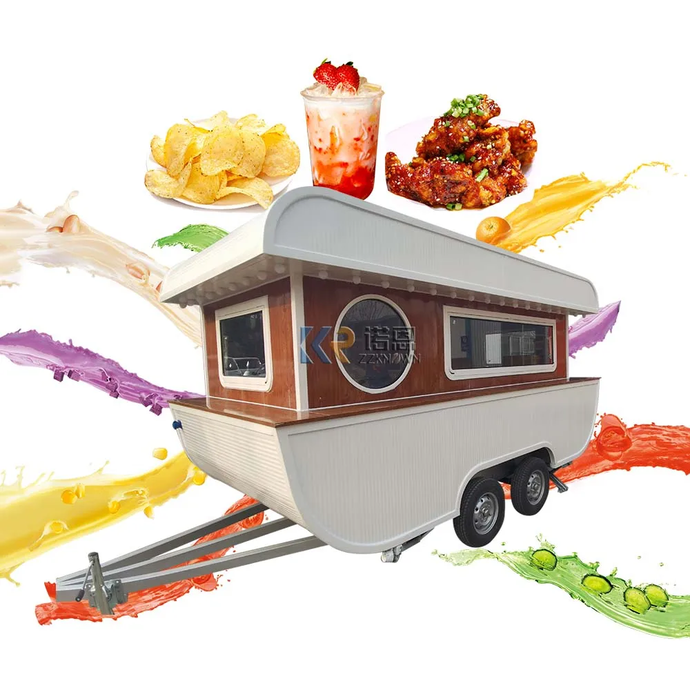 Catering Personalizzato Cucina Mobile Pizza Bbq Fast Food Rimorchio Completamente Attrezzato Airstream Snack Machine Food Truck Food Shop