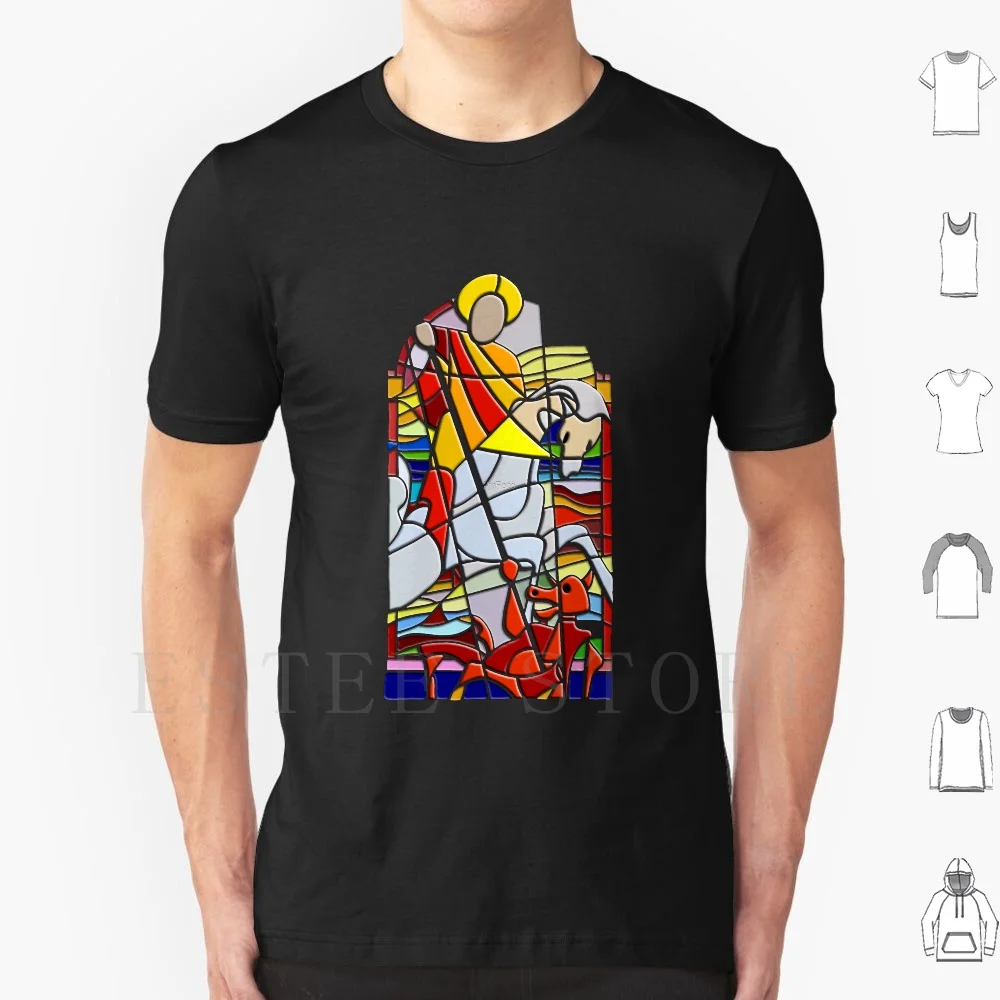 St George And The Dragon 2 T Shirt Uomo Cotone 6Xl Bruxelles Belgio Koekelberg Sacro Cuore Sacrié C? Ur Heilig Hart Art Church