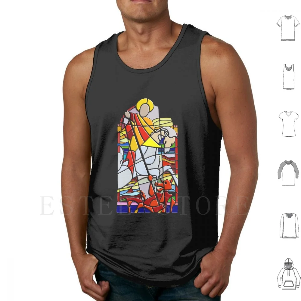 St George And The Dragon 2 Canotte Gilet Cotone Bruxelles Belgio Koekelberg Sacro Cuore Sacrié C? Ur Heilig Hart Art Church