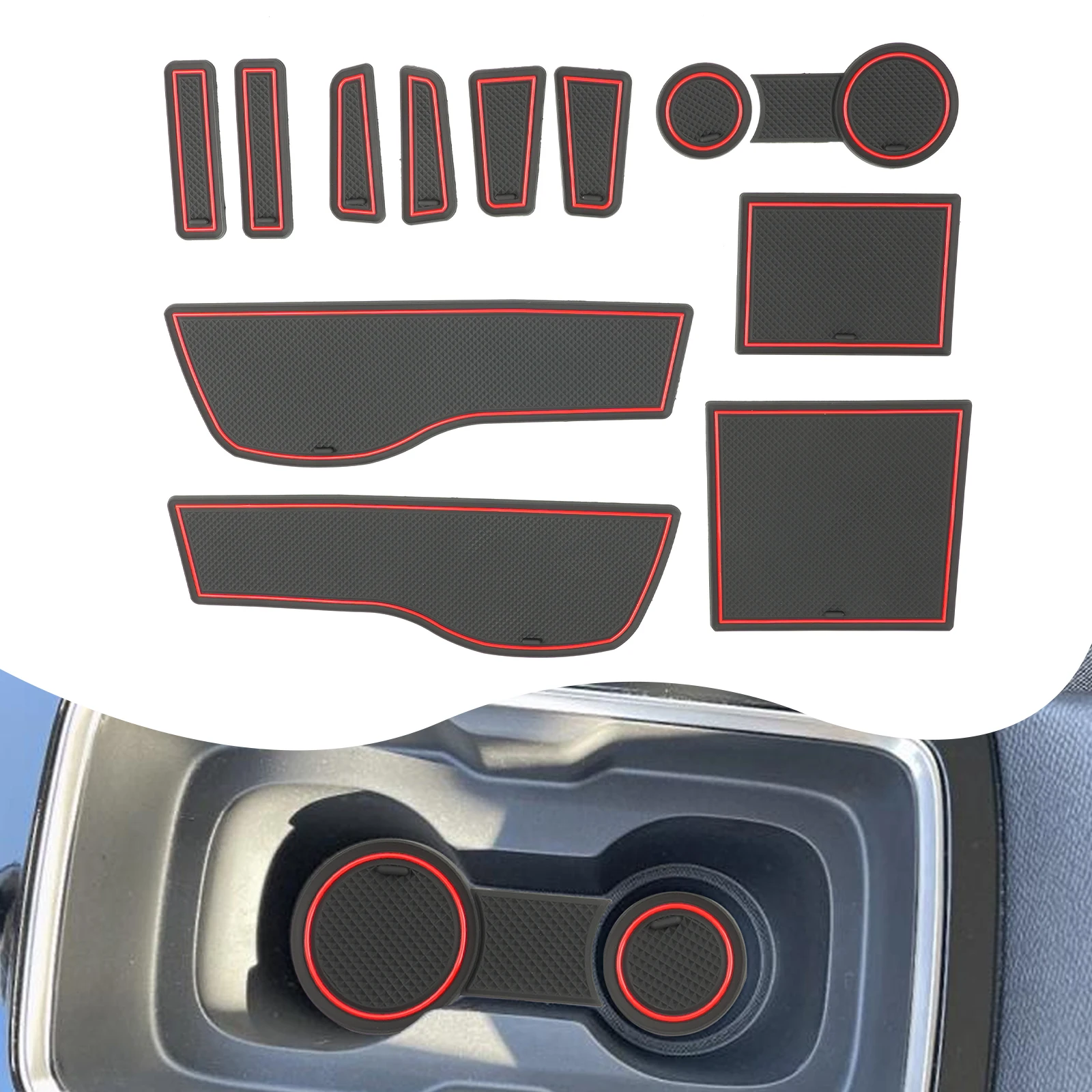 Lfotpp Auto Porta Groove Mat Per 2023 2024 Opel Mokka B / Opel Mokka-E 2021-2025 Antiscivolo Porta Slot Pad Auto Opel Mokka B Accessori 2024