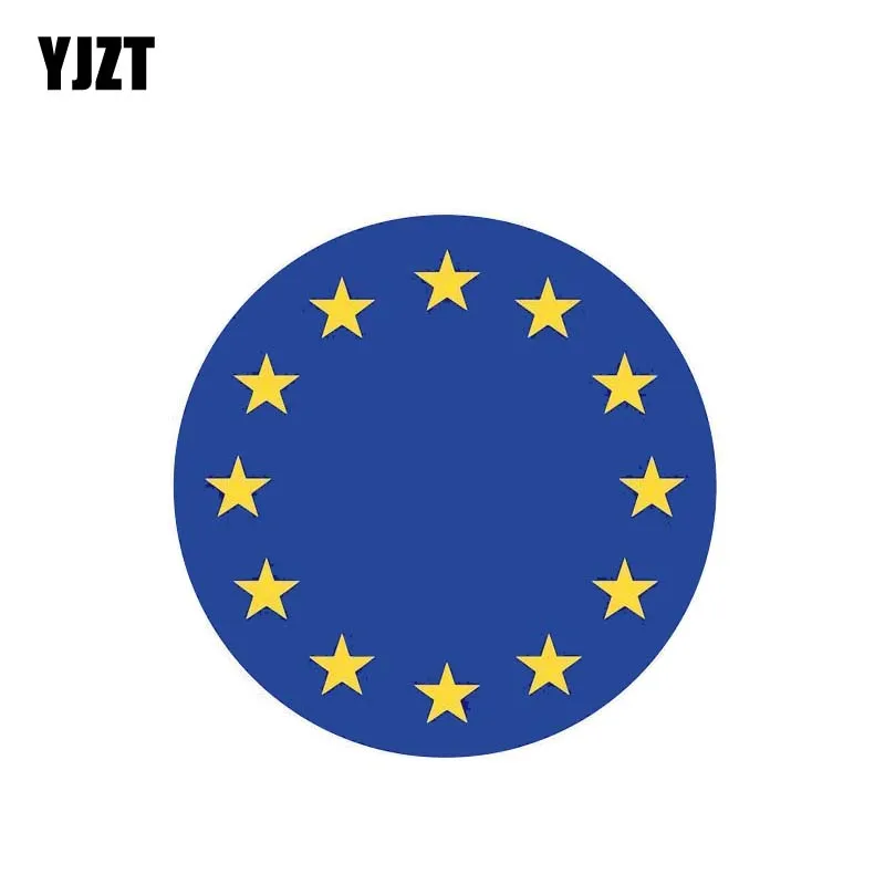 Yjzt 12.2Cm * 12.2Cm Creativo Unione Europea Mappa Decalcomania Auto Adesivo Bandiera Car Styling 6-0910
