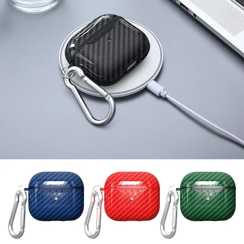 Custodia Per Auricolari Per Apple Airpods3 2 1 Custodia In Fibra Di Carbonio Custodia Protettiva Per Cuffie Wireless Blue Tooth Per Custodia Airpods3 