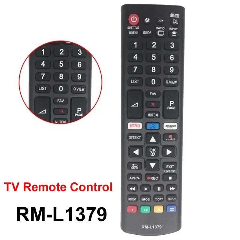 Sostituzione Del Telecomando Wireless Tv Rm-L1379 Per Lg Smart 3D/Amazon/Netflix 43 Lj5500 43 Lj550M Interruttore Wireless Smart Tv