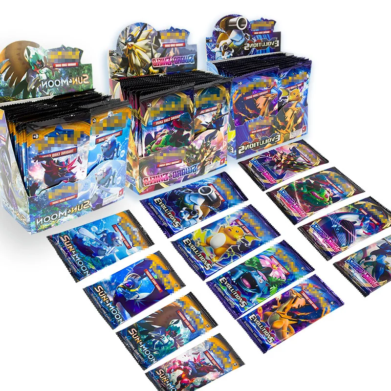 324 Pz/Scatola Carte Pokemon Evolution English Trading Card Game Darkness Ablaze Sword & Shield Booster Giocattoli Da Collezione