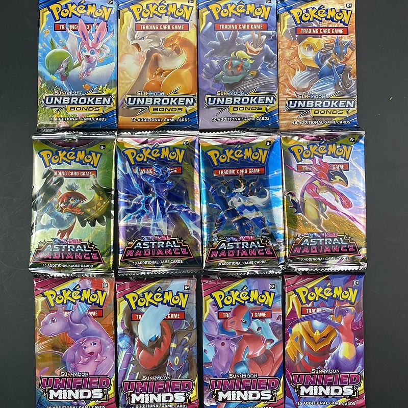 10/20 Pz Carte Pokemon Tcg: Crimson Invasion Sword & Shield Sun Moon Evolutions English Trading Card Booster Box Da Collezione Gi