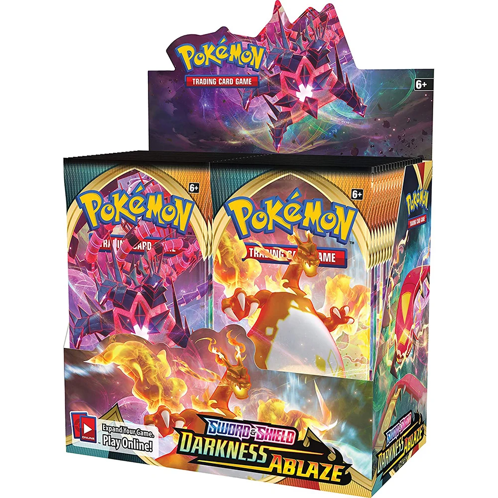 Le Più Nuove Carte Pokemon Da 324 Pezzi Tcg: Sword & Shield Darkness Ablaze Pokemon Booster Box Gioco Di Carte Tradiner Da Collezione Giocattolo Per B