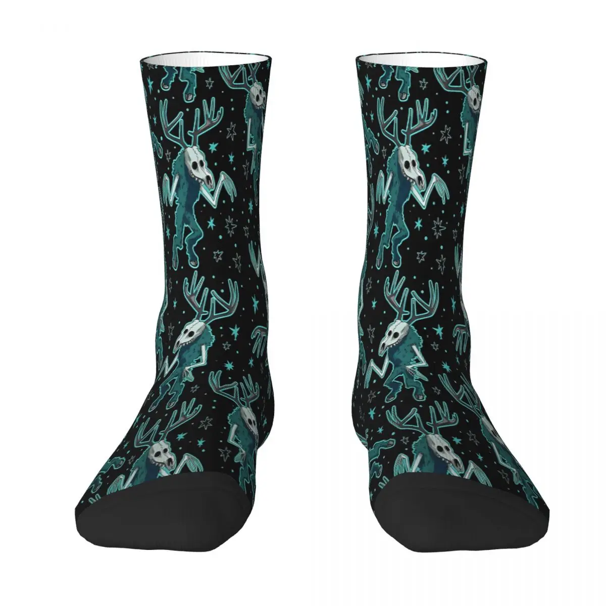 Wendigo Cryptid Black Sock Socks Men Women Polyester Stockings Customizable Design