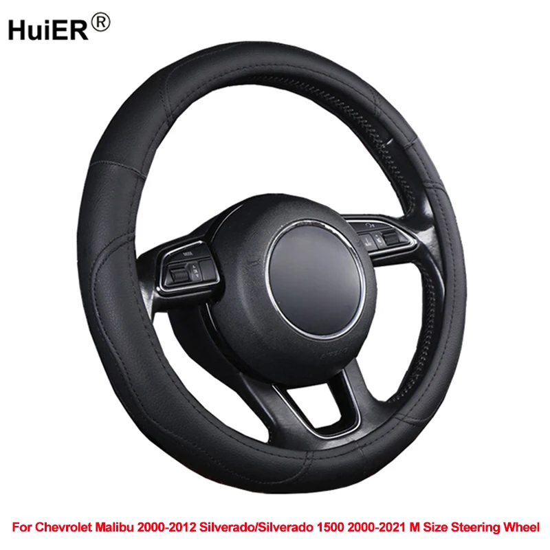 Copertura Del Volante Dell'Automobile Per Chevrolet Malibu 2000 - 2012 Silverado / 1500 2000 - 2021 M Formato Treccia Su Il Volante Volant
