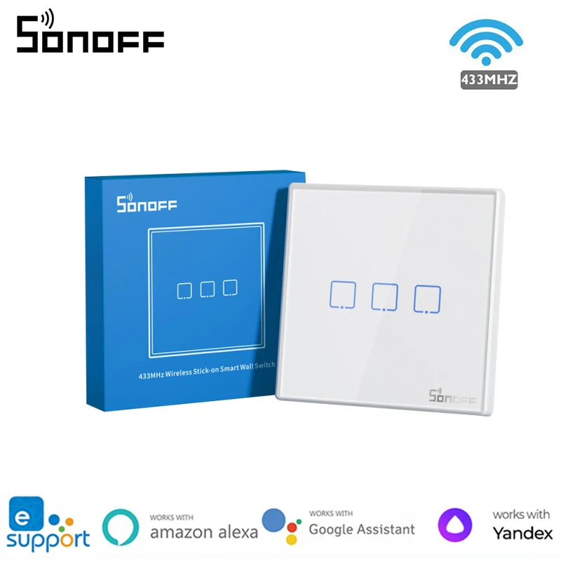Sonoff Rf Remote Controller 86 Tipo Wall Panel Sticky 433Mhz Rf Remote Control 1/2/3 Gang Funziona Con Sonoff Tx Wifi Wall Switch