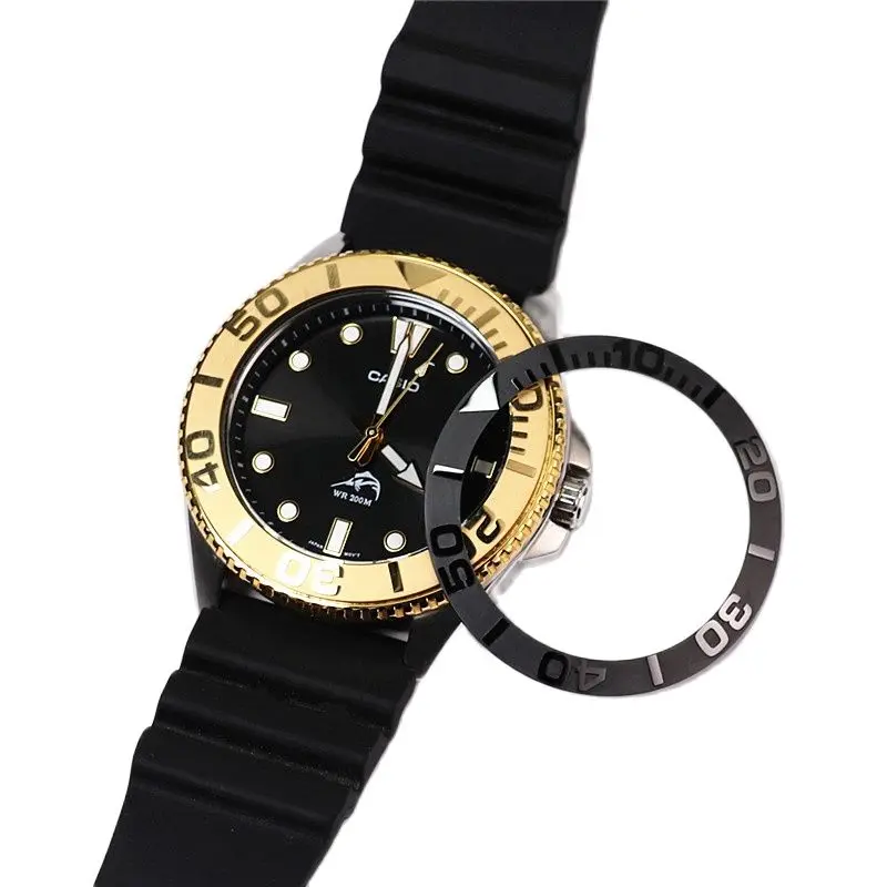 Inserto Per Lunetta In Ceramica Yacht-Master Per Casio Duro Mdv106-1A Mdv107-1A Mdv106G Marlin Dolphin Scale Ring Sostituzione Mod