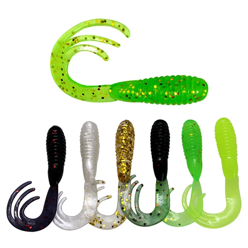 10 Pz/Lotto Esca Morbida Elfo Trident Coda Esche Da Pesca 4Cm 5Cm Silicone Artificiale Wobblers Verme Grubs Isca Pesca Attrezzatura Da Pesca