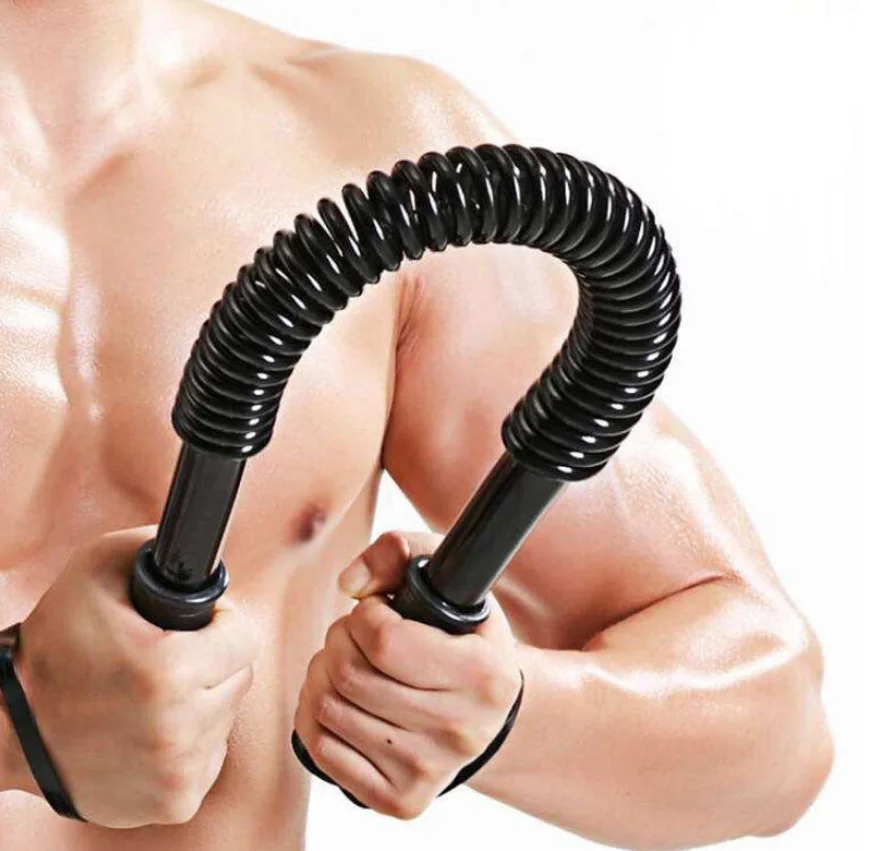 Mens Power Twister Forza Flessibile Torace Spalla Braccio Asta Attrezzo Ginnico 20Kg Attrezzature Per Il Fitness Sviluppatore Torace A Molla