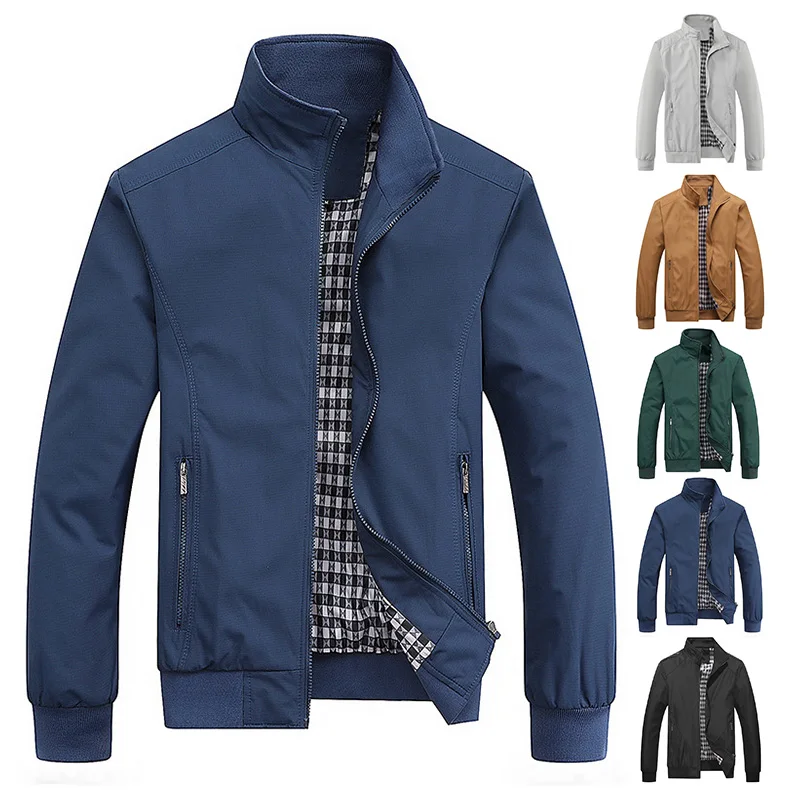 2023 Primavera Autunno Casual Solid Fashion Slim Bomber Jacket Uomo Soprabito Nuovo Arrivo Giacche Da Baseball Giacca Da Uomo M-6Xl Top