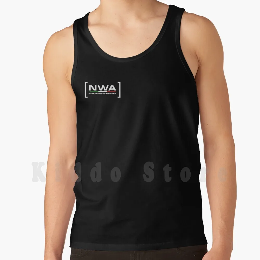 Canottiere Bianche Con Logo Nwa Canottiera 100% Cotone Abarth North West Abarth Scorpion Nwa Italiano