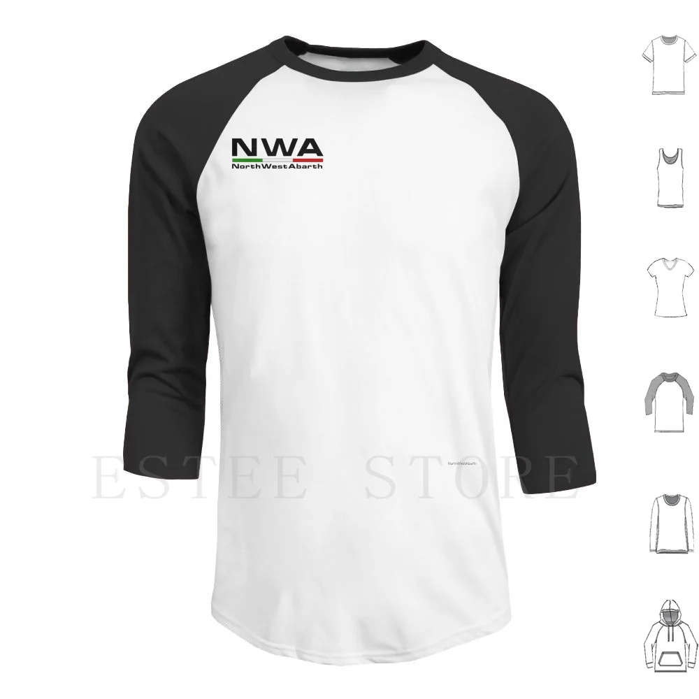 Felpe Con Cappuccio Logo Nwa Nero Manica Lunga Abarth North West Abarth Scorpion Nwa Italiano