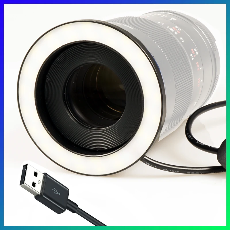 Led Macro Ring Light Per Canon Nikon Dslr Camera Lens Include Anello Adattatore Funziona Con Power Bank Macro Photography Tools
