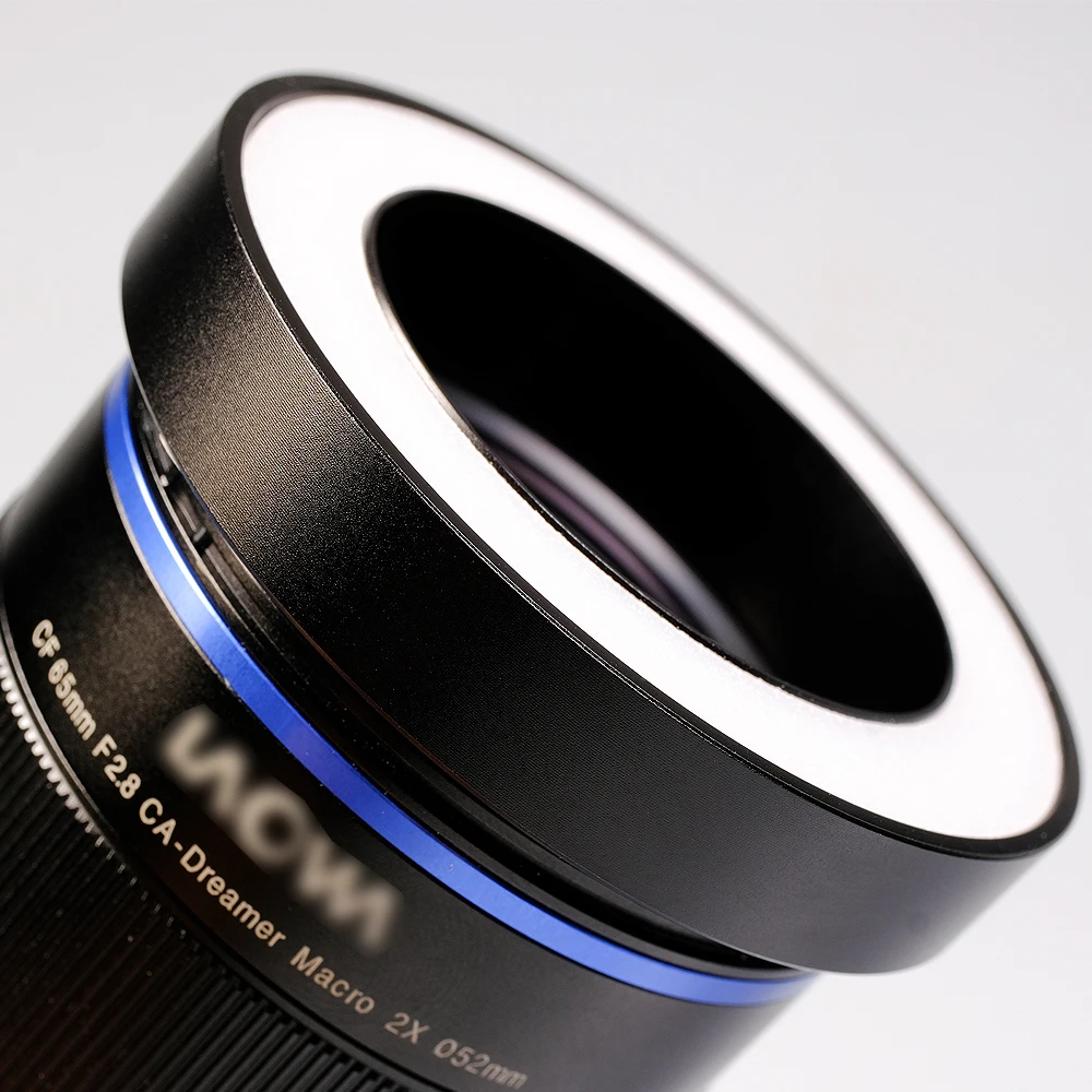 Dual Color 7W Led Macro Ring Light Per Canon Nikon Dslr Camera Laowa Lens 43/46/49 Funziona Con Power Bank Macro Photography Tools